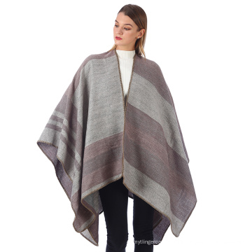 Châle Wrap Poncho pour femmes Open Front Cape Cardigan pour les vacances d&#39;hiver